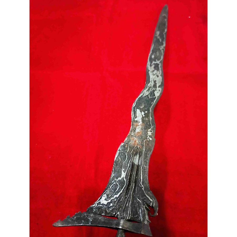 Keris Luk 5 Pusaka Megantoro Pamor Kulit Semangka Tangguh Kamardikan