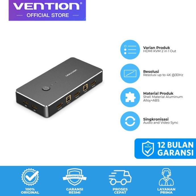 Vention Hdmi Kvm Switch Usb 2.0 Printer Keyboard Mouse [Cod]