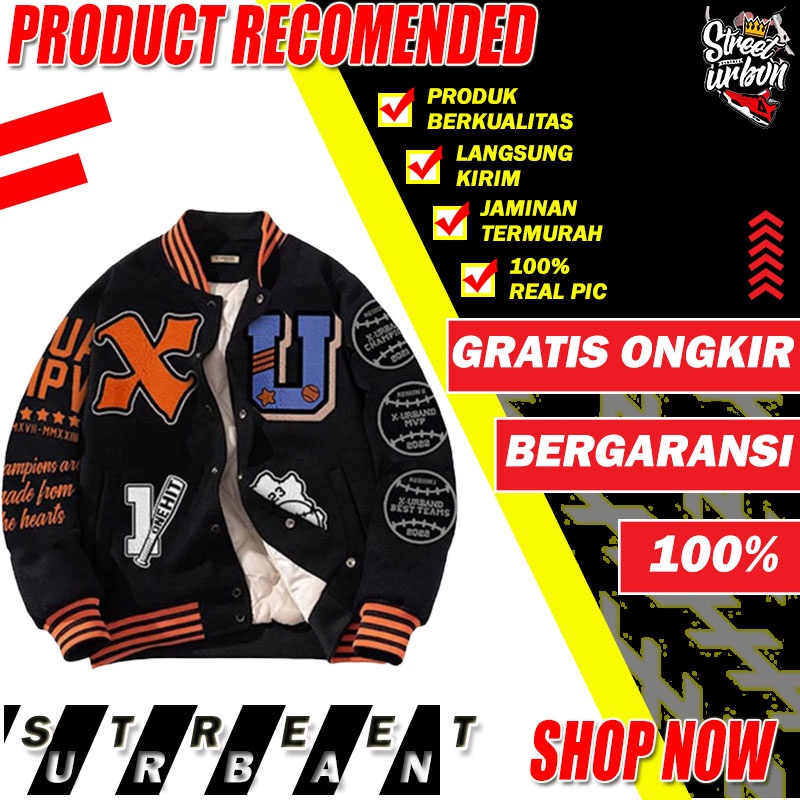 Street Urban SU 17 Jacket Jaket Varsity Nascar Sukajan Japan Hangat Tebal Baseball Bisbol Bassbal Ba