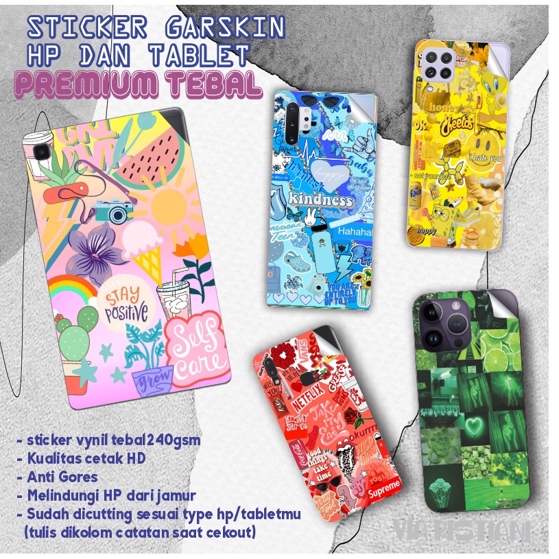 Garskin Skin HP Stiker Anti Jamur Iphone  Vivo Oppo Realme Redmi Samsung Huawei  Samsung  Stiker Pelindung All Type Handphone Tablet Scrapbook Vintage