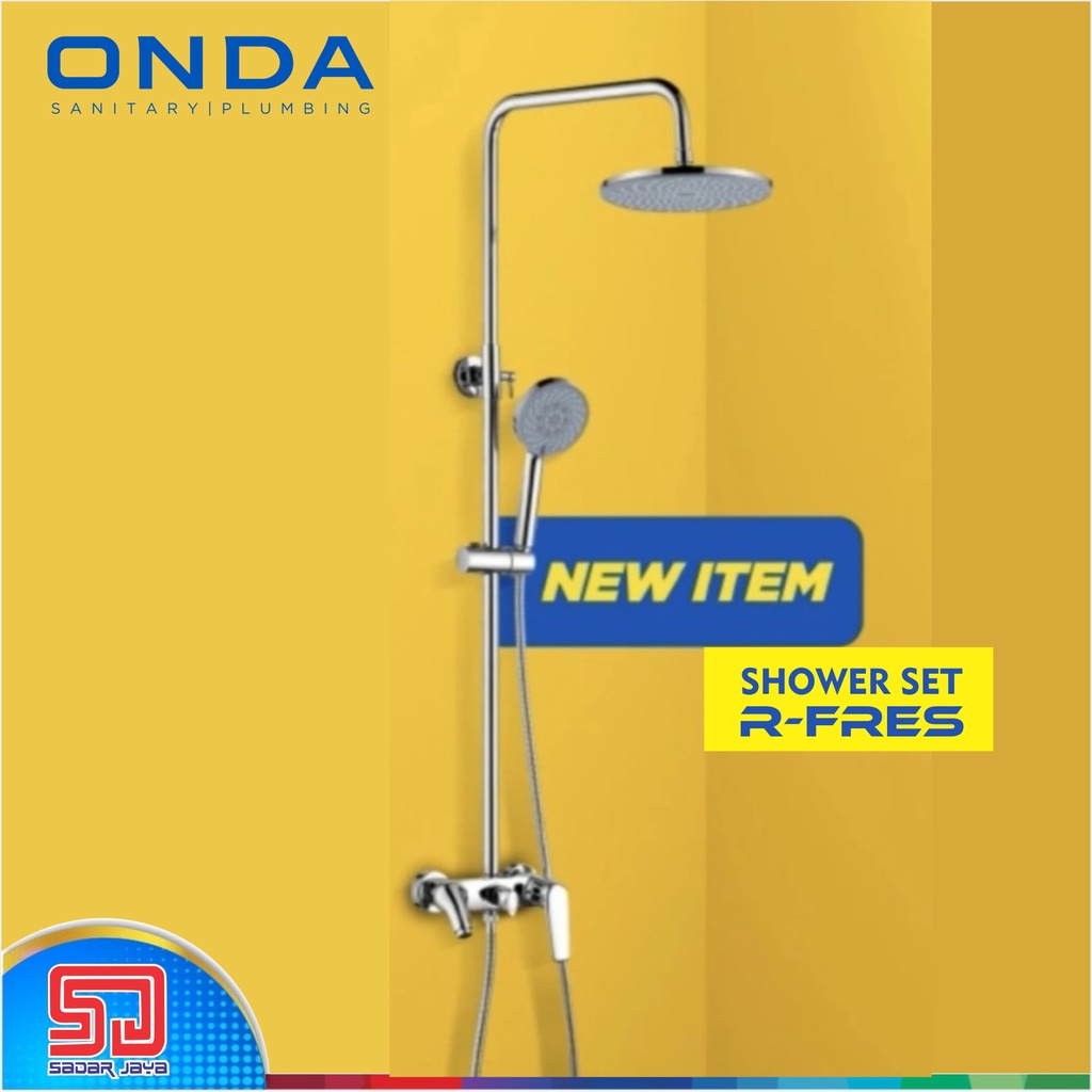 Shower Set ONDA R-FRES Rain Shower Mandi Pancuran Keramas Sower Satu Set Tempel