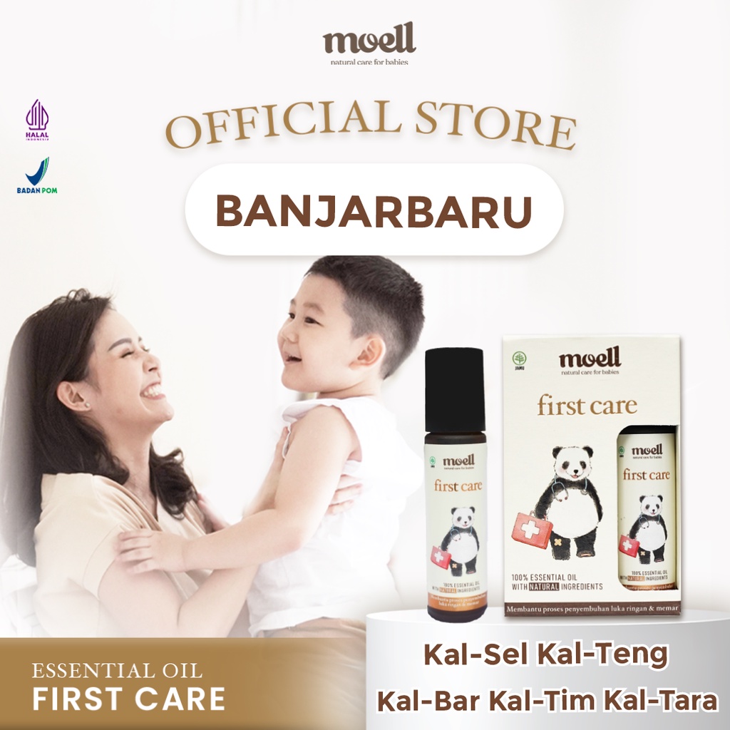 Moell First Care Natural Essential Oil / Untuk Luka Memar &amp; Bengkak / BPOM