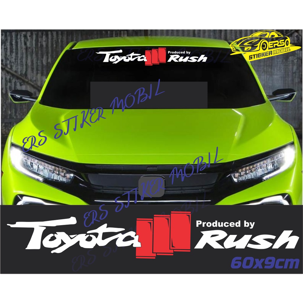 KACA MOBIL STIKER TOYOTA STICKER MOBIL RUSH KACA DEPAN
