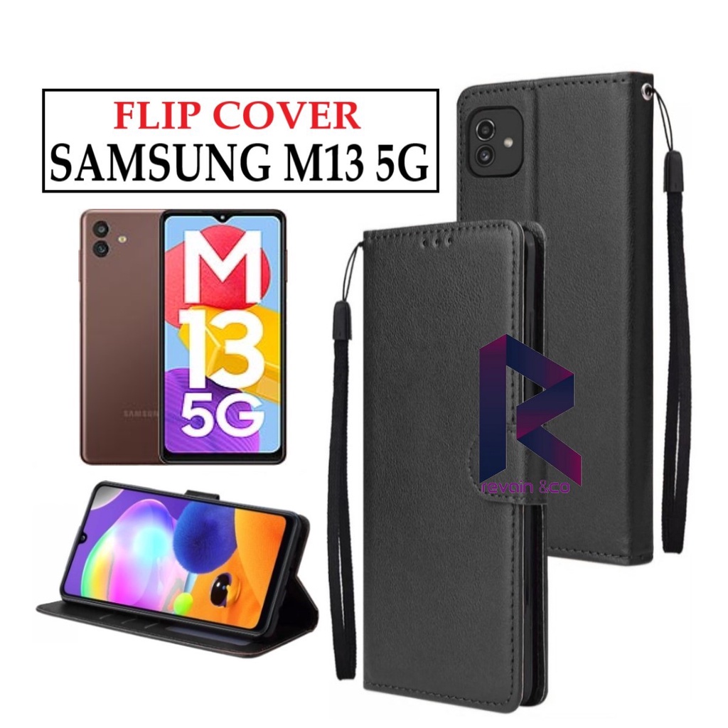 FLIP COVER SAMSUNG M13 5G FLIP WALLET LEATHER KULIT PREMIUM SARUNG BUKA TUTUP KESING HP FLIP CASE SAMSUNG M13 5G