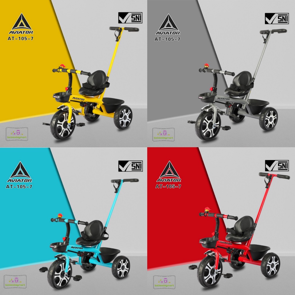 SEPEDA ANAK RODA 3 TIGA TRICYCLE AVIATOR AT 115 / AT 315-7 / AT 306 7 / AT 105 7 / TC 03 / TC 06 / T 21 / GY 101 / GY 1122 PMB GYRO DORONGAN