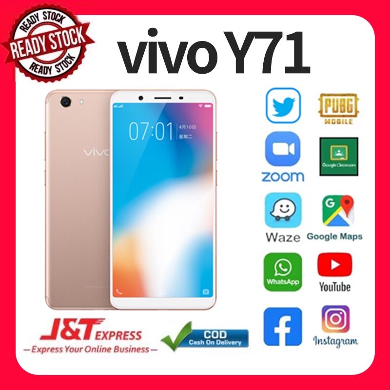 hp vivo y71 ram 6/128gb new 4G LTE Dual SIM Kamera HD Andoroid smartphone murah 100% Garansi Toko