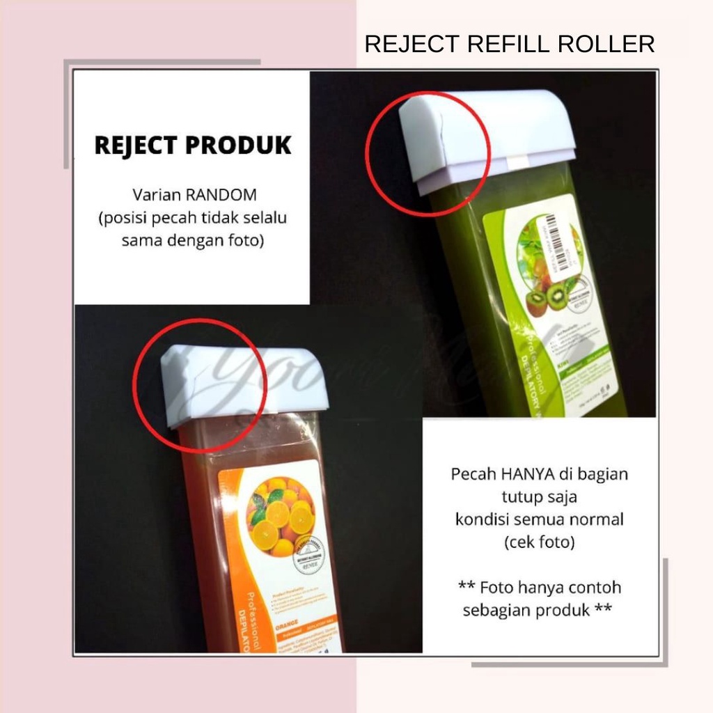 [REJECT PRODUCT] Refill roller wax depilatory hair wax removal waxing pembersih bulu