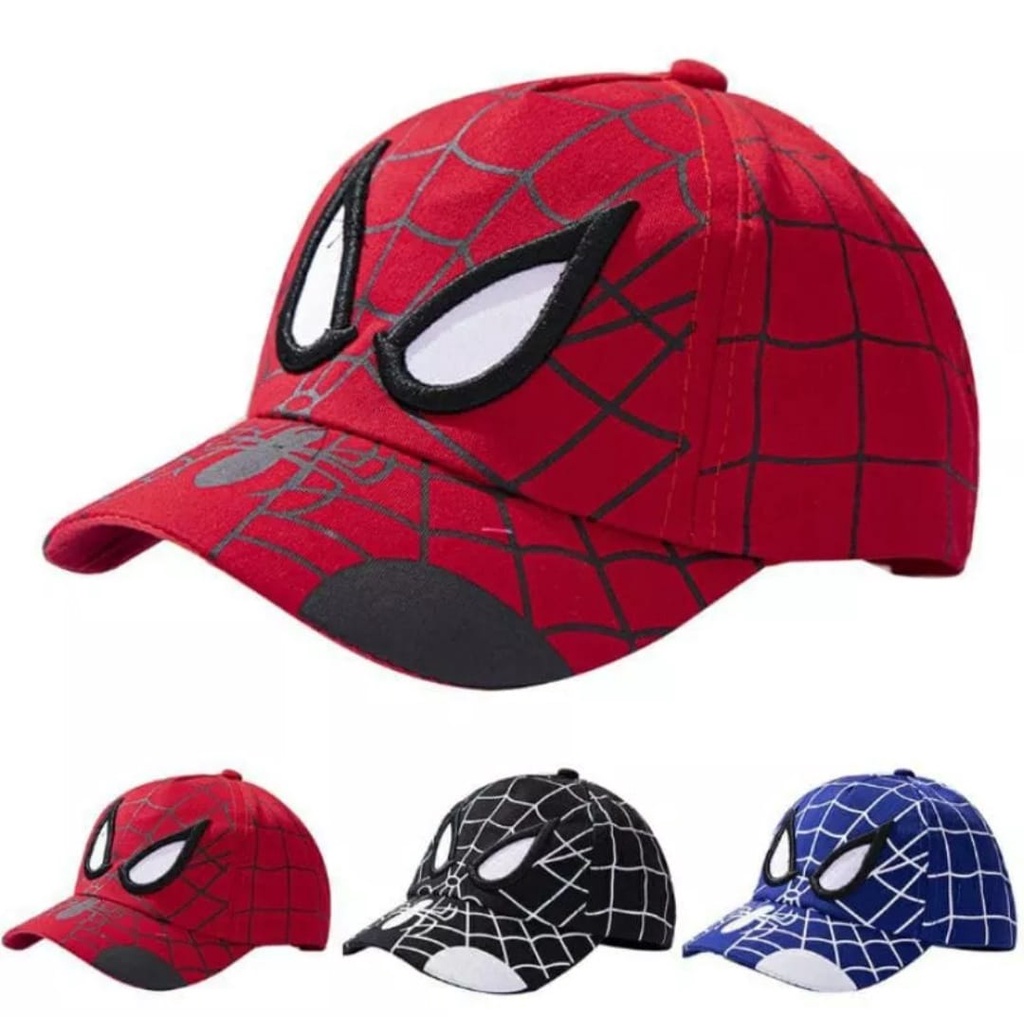 TOPI ANAK SPIDERMAN HITAM SPIDERMAN MERAH SPIDERMAN PUTIH SPIDERMAN BIRU KOLEKSI TOPI ANAK