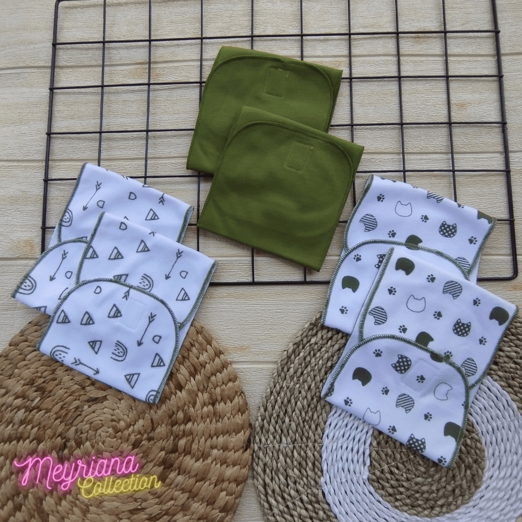 Seri Matcha / Olive - 6 PCS 12 PCS Gurita Bayi Rekat / Gurita Perekat Bayi Motip Panda Meyriana Collection