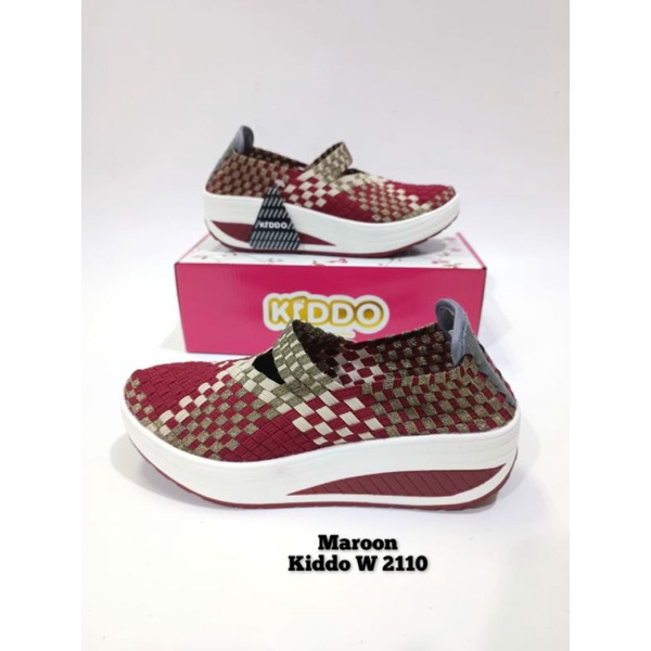 Sepatu Rajut KIDDO W2110 WEDGES ORIGINAL