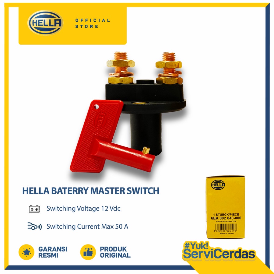 Pemutus Arus Listrik Aki Mobil HELLA - BATTERY MASTER SWITCH