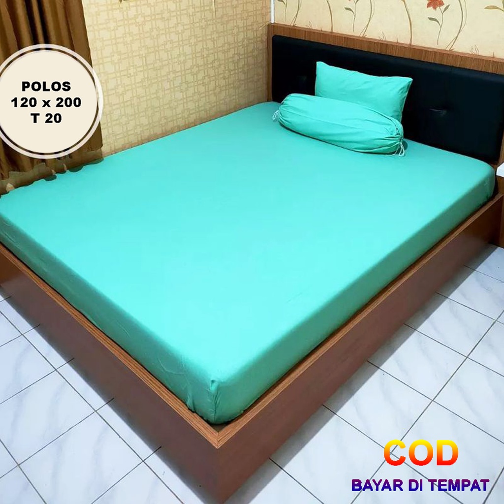 ✅COD Set Sprei Seprei 120x200 Dan 2 Sarung Bantal Guling Homemade Katun Embos Aneka Warna Polos Perlengkapan Dekorasi Kamar Rumah