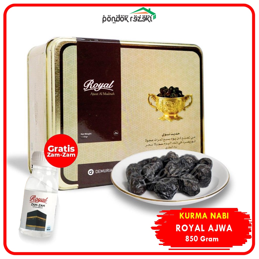 

BEST SELLER Kurma Royal Ajwa Madinah 850gr PREMIUM Quality Super Kurma Nabi Asli