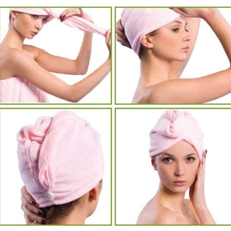 GP Handuk Kepala Polos Kelinci Handuk Keramas Microfiber Lap Pengering Rambut Bunny Import Murah