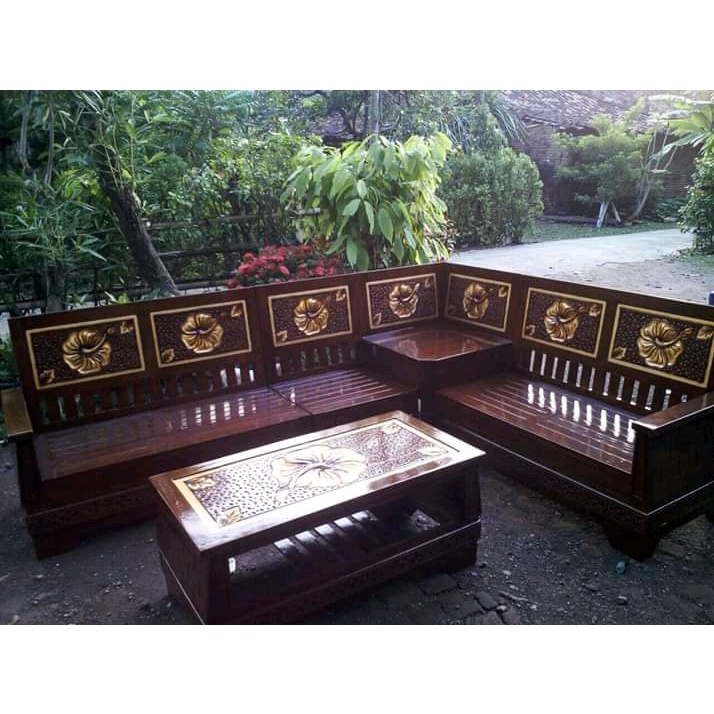 kursi sudut mentahan minimalis kayu jati kursi tamu minimalis jati asli