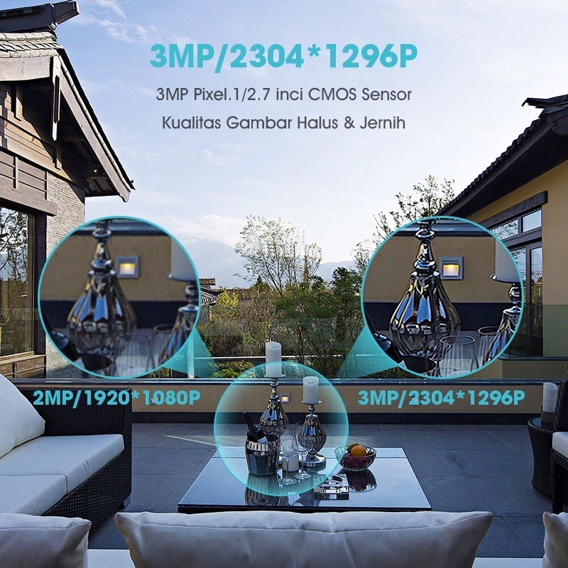 CCTV ACOME Indoor PTZ Smart Camera WiFi FHD 1296P 3MP APC01 BARDI