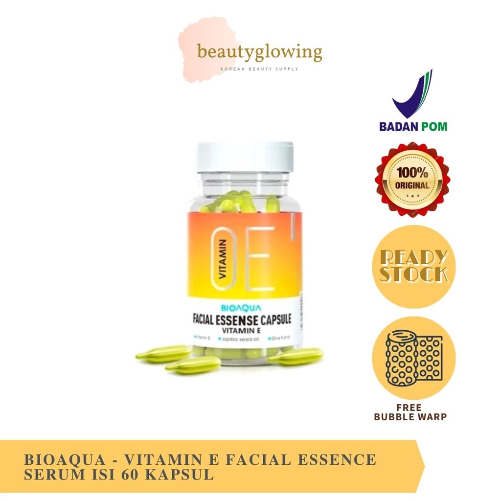 BIOAQUA Vitamin E Facial Essence Serum isi 60 Kapsul