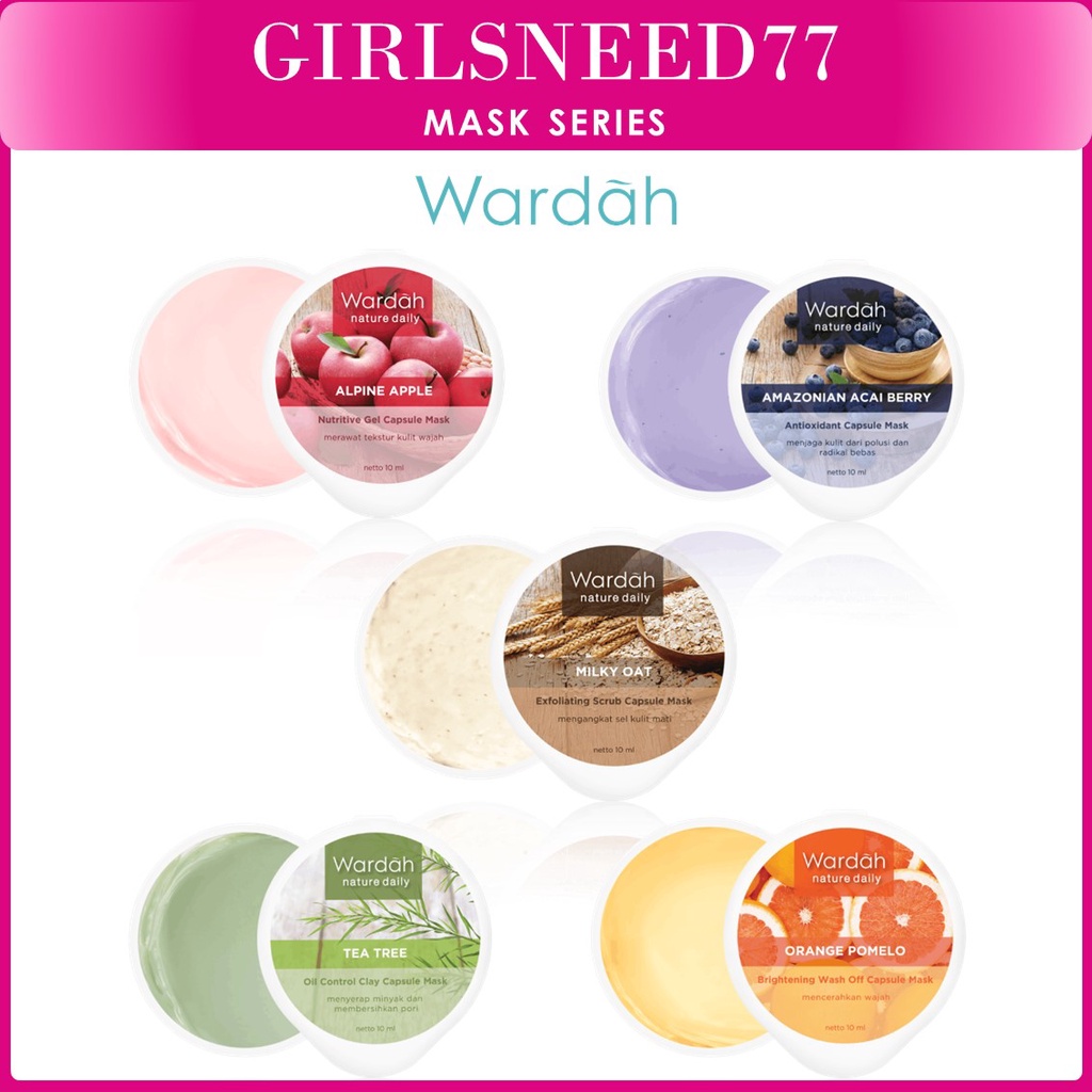 Wardah Nature Daily Capsule Mask 10 ml - Masker Wajah - GIRLSNEED77 MEDAN KOSMETIK BEAUTY SKINCARE