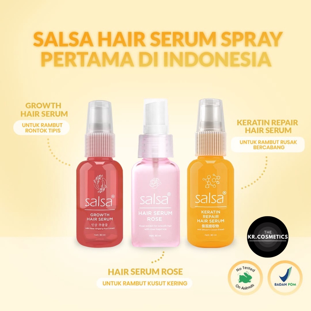 SALSA Hair Serum - Spray Perawatan Rambut Keratin &amp; Growth Treatment 80 ml