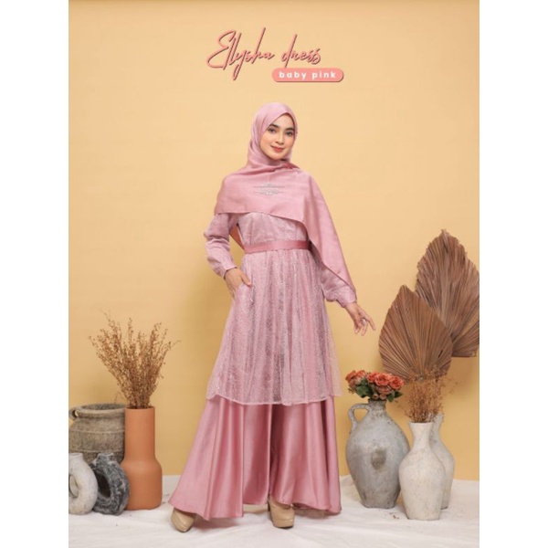 ELLYSHA DRESS BY FANIA HIJAB/GAMIS BRUKAT PESTA KONDANGAN WANITA DEWASA MEWAH ELEGANT FASHION MUSLIM