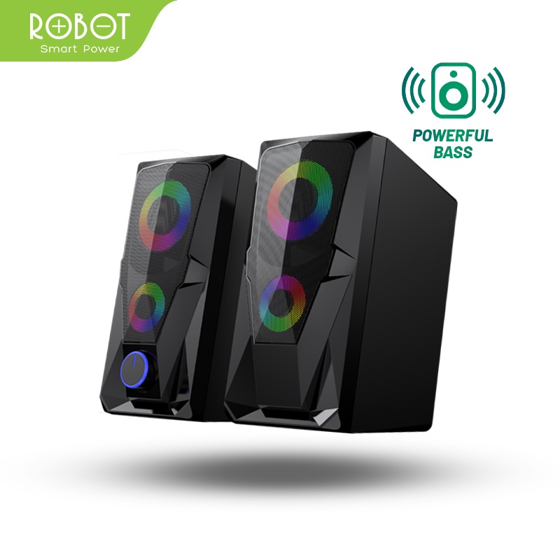 ROBOT Speaker Komputer PC Laptop Gaming ROBOT RS200 Gaming Soundbar Super Bass Portable RGB Lighting