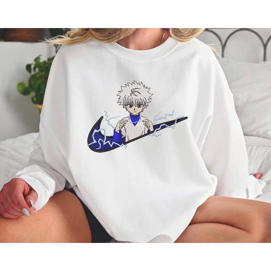 Crewneck Killua N*ke Embroidery Anime Hunter x Hunter Premium Unisex