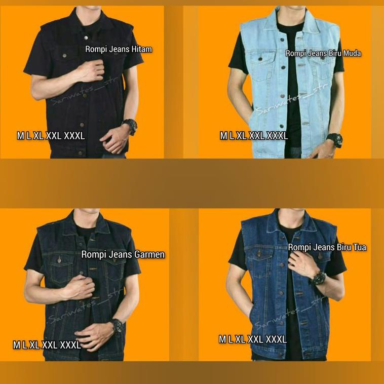 HARGA TERMURAAH ROMPI JEANS JUMBO XXL XXXL HITAM BIRU MUDA TELUR ASIN DARK NAVY BLUE DONGKER GREY VE