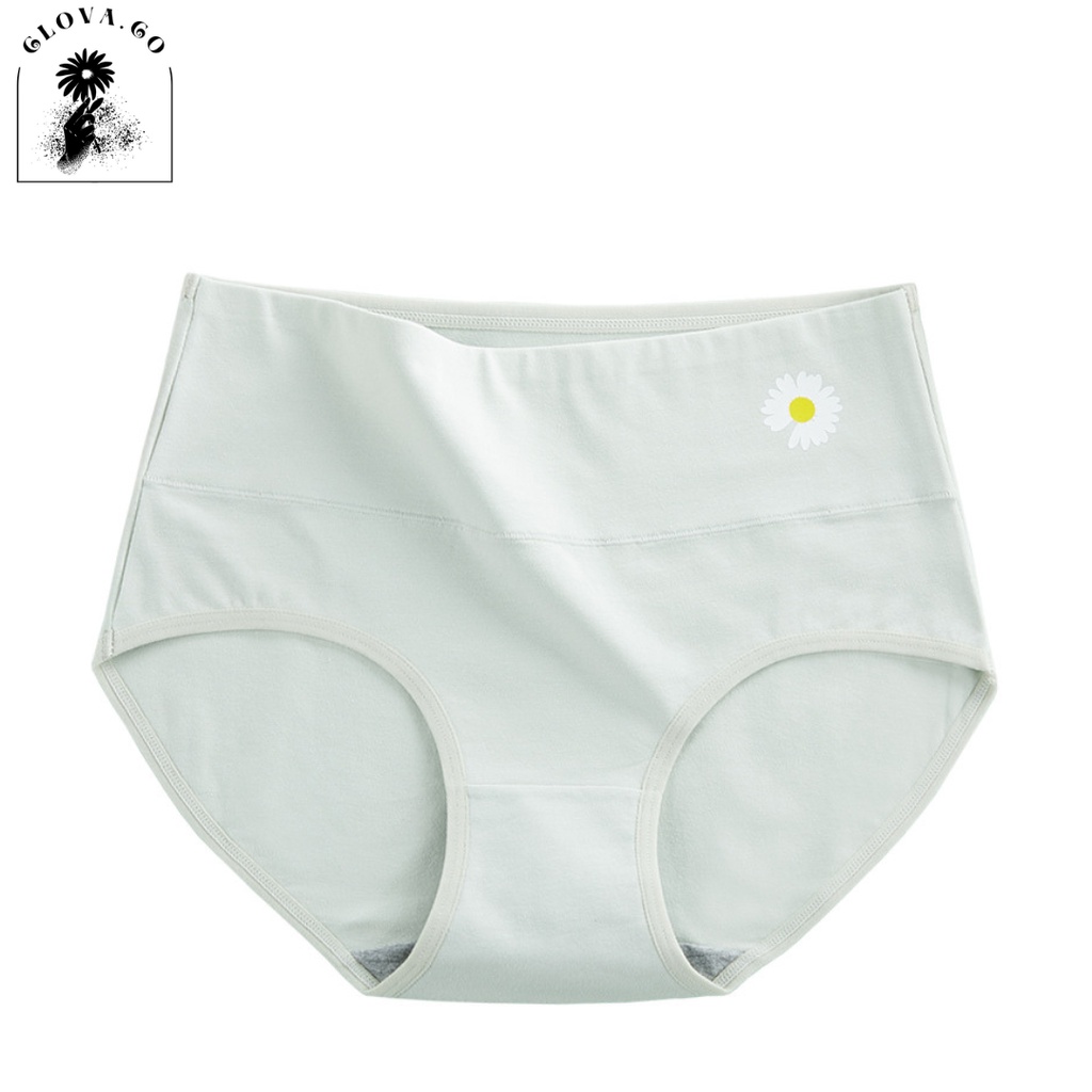 CLEAR STOCK CLOVA CD117 Celana Dalam Wanita One Piece Mulus Motif Bunga Daisy Sutra Elastis Seamless