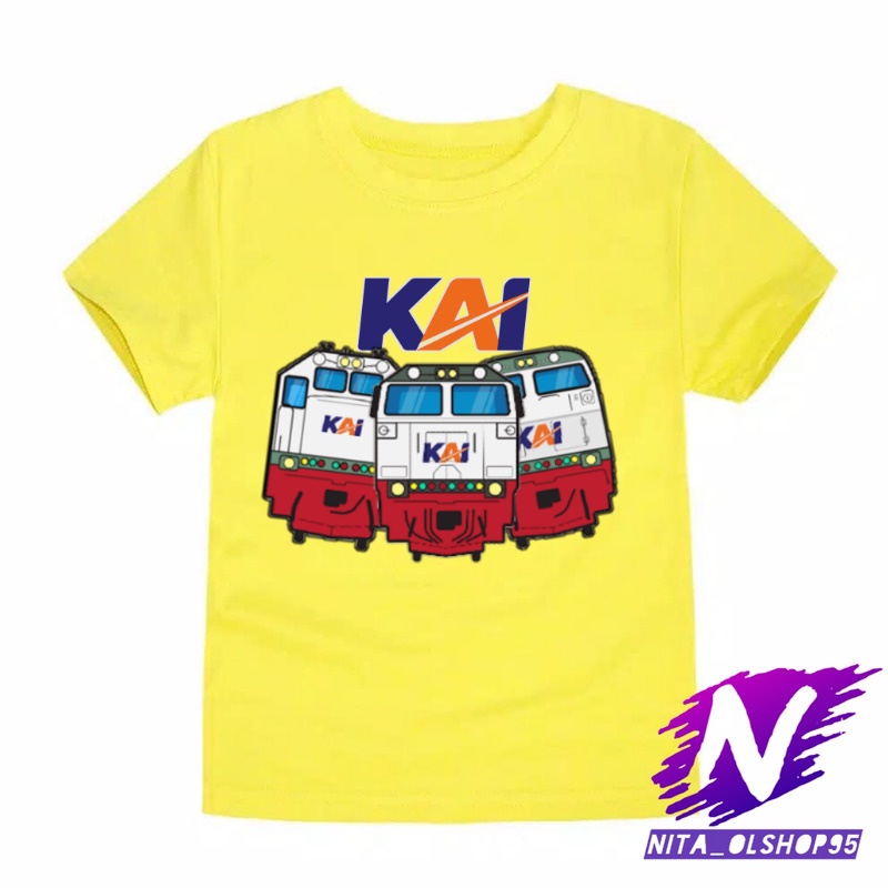 baju anak kaos anak kai kereta api