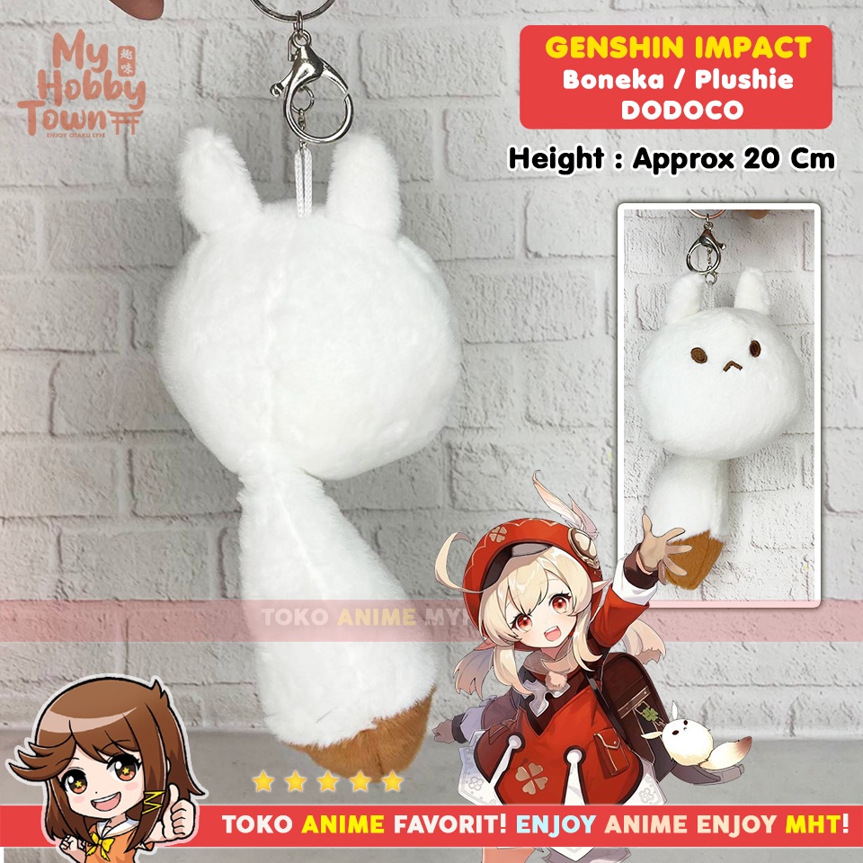 Gantungan Kunci Boneka Anime Game Genshin Impact Karakter Dodoco Klee Plushie Doll