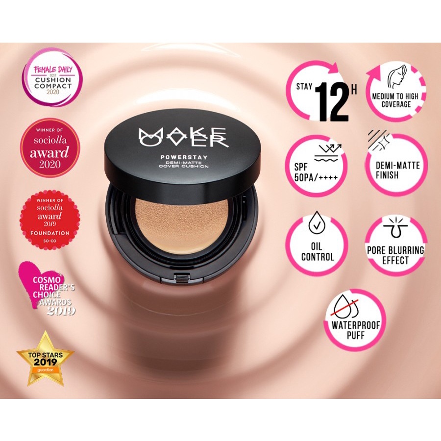 Nama - Make Over Powerstay Demi-Matte Cover Cushion 15 gr