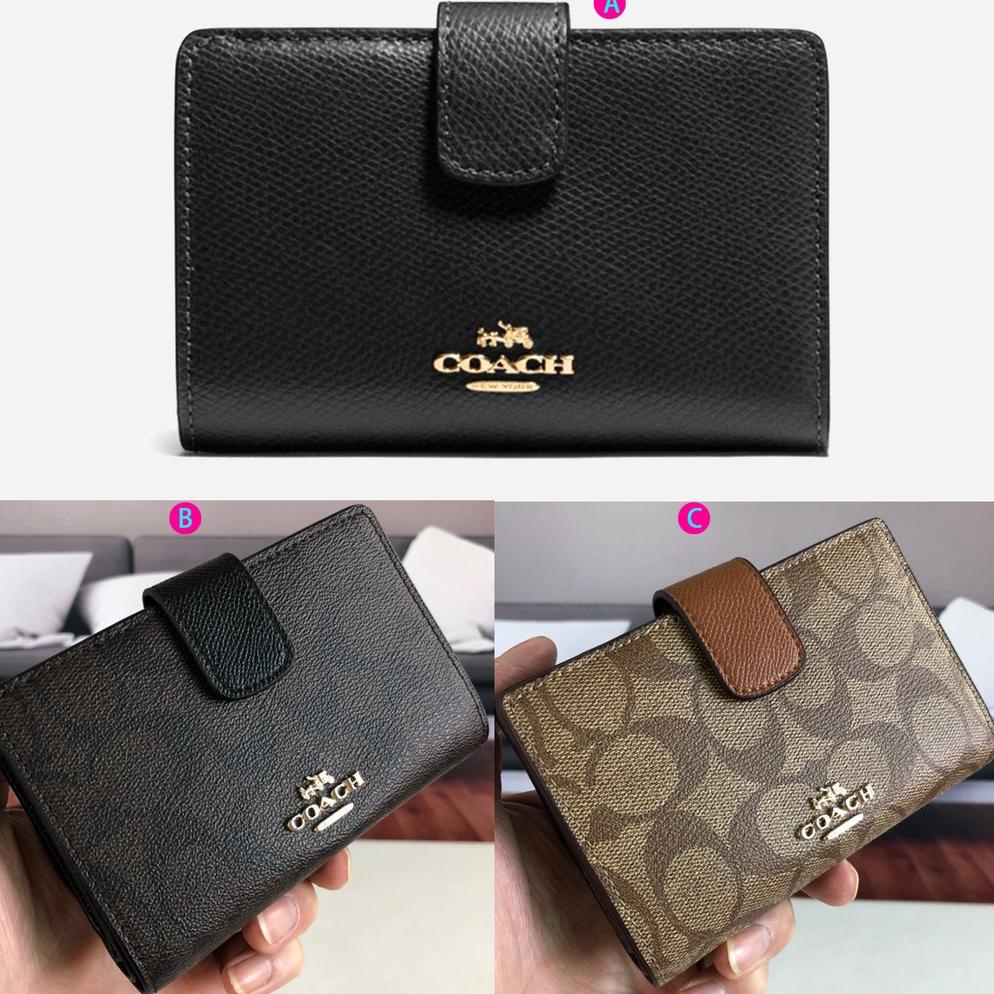 HARGA BERSAHABAT (SameDay Grab) 53562 53436 COACH Ladies folding purse card bag pocket wallet