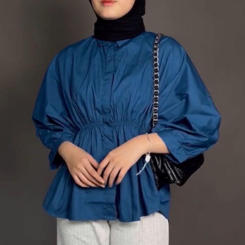 ALYA BLOUSE POPLIN KERUT DEPAN