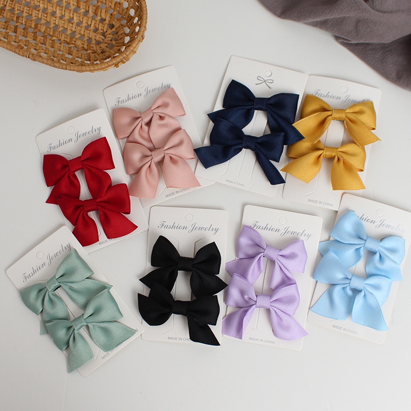 Jepit Rambut Pita Anak Lucu 2 in 1 Jepitan Rambut Fashion Jepitan Ribbon Hair Pin Gaya Korea Kids