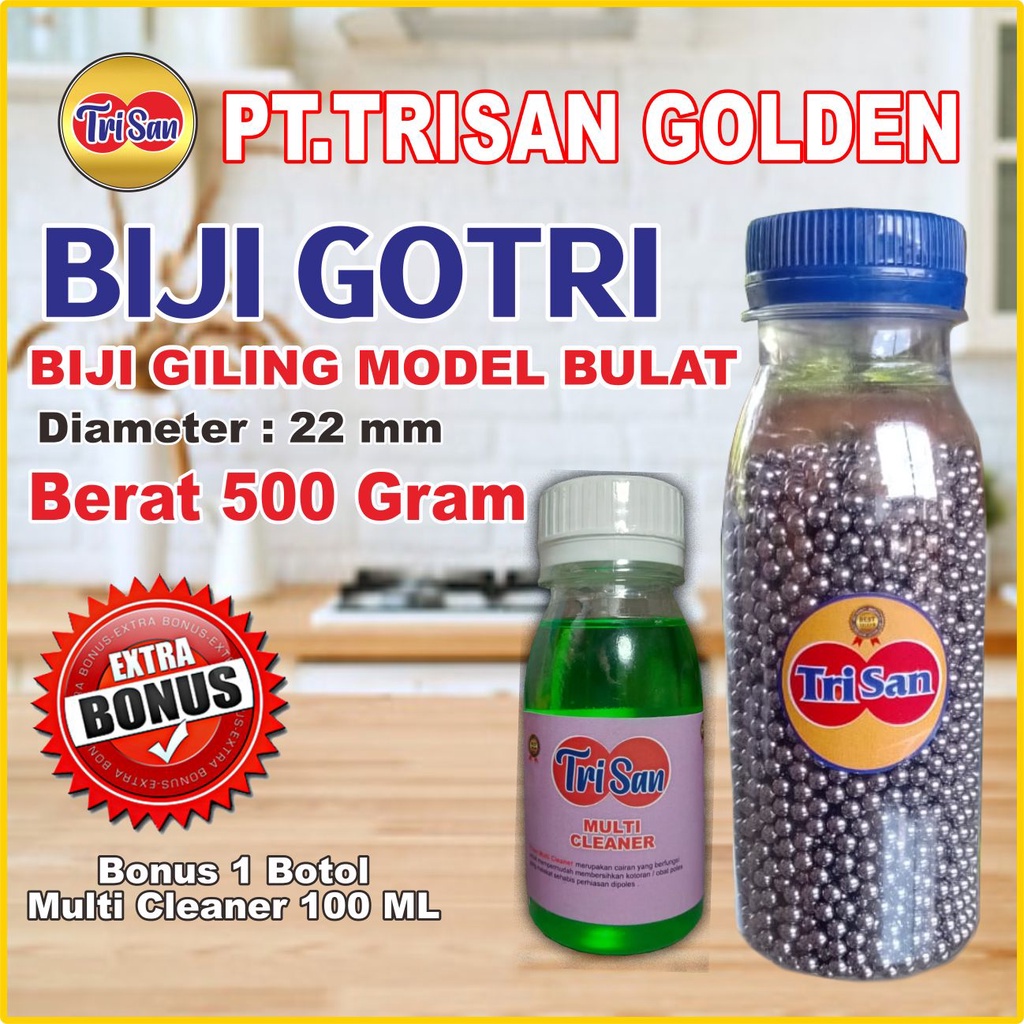 Biji Giling Gotri Model Bulat 3 mm 500 Geram Pembersih Perhiasan Emas Dan Perak