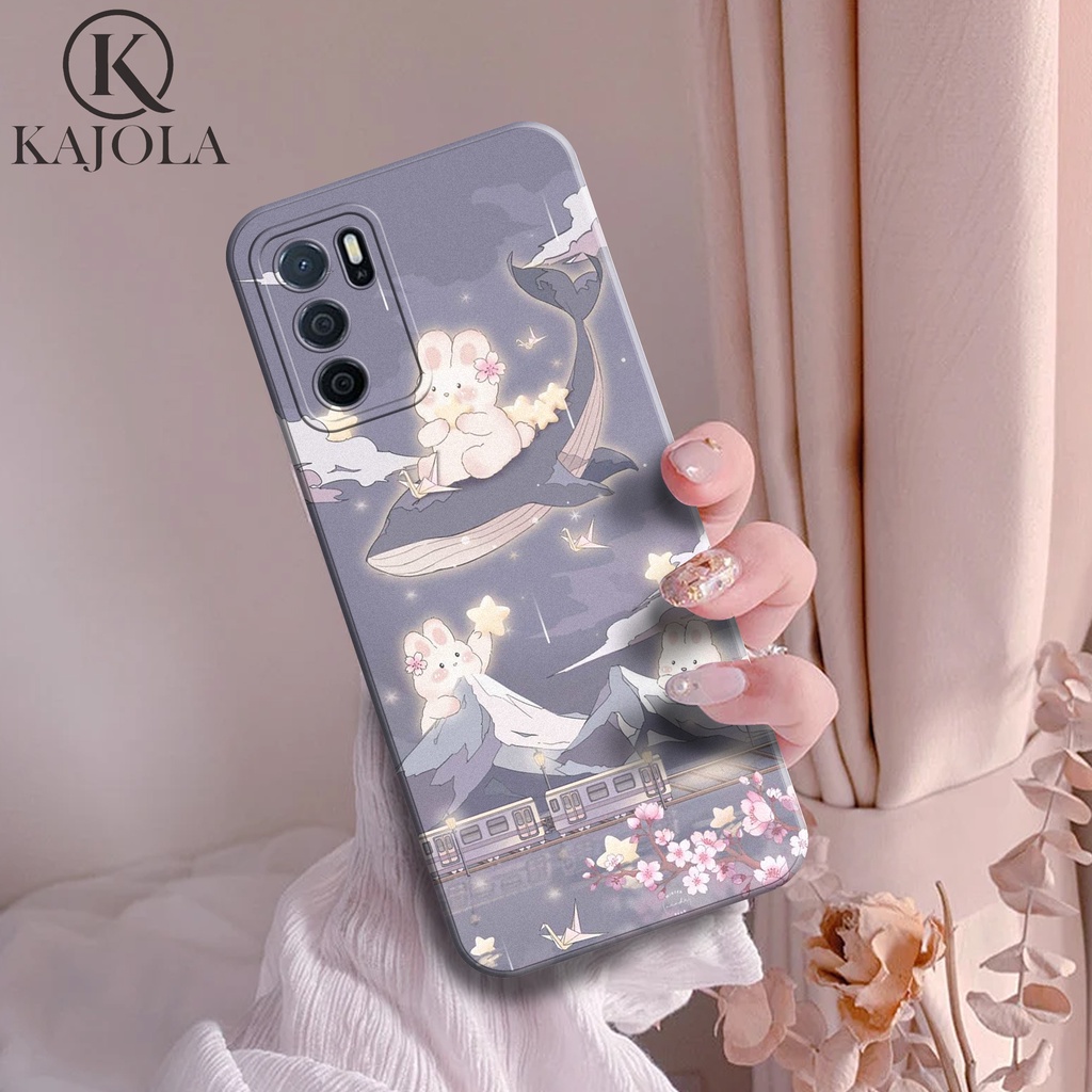 Case Hp Oppo A16 - Case Motif Purple Cartoon  - Silicon Hp - Kesing Hp Oppo A16  - Cover Hp - Akseso
