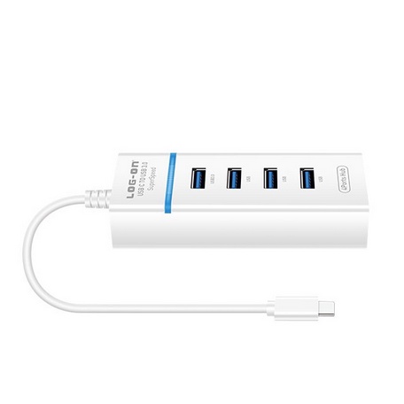 ITSTORE USB C HUB LOGON 3.0 4port High Speed Power For Mac Windows Linux, 0.15 meter