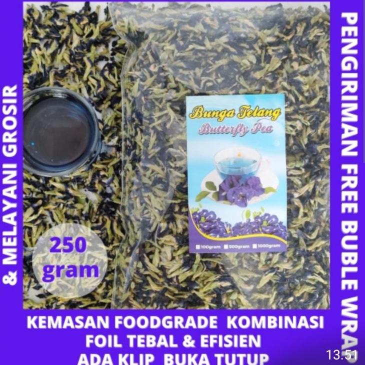 

✸ Bunga Telang Organik 250 gram 500gram 1000gram ❄