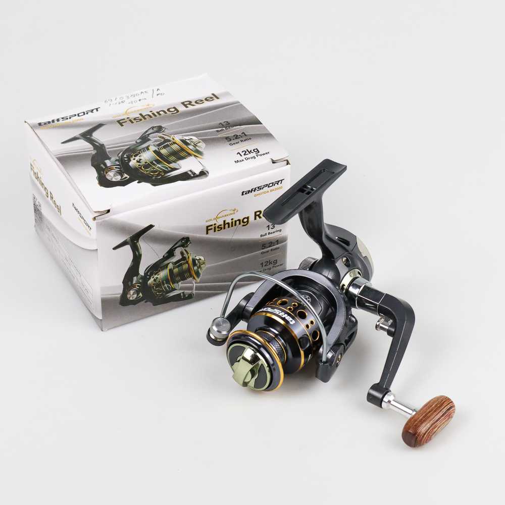 TaffSPORT GHOTDA Reel Pancing Spinning Fishing 5.2:1 BB 13 - BK2000