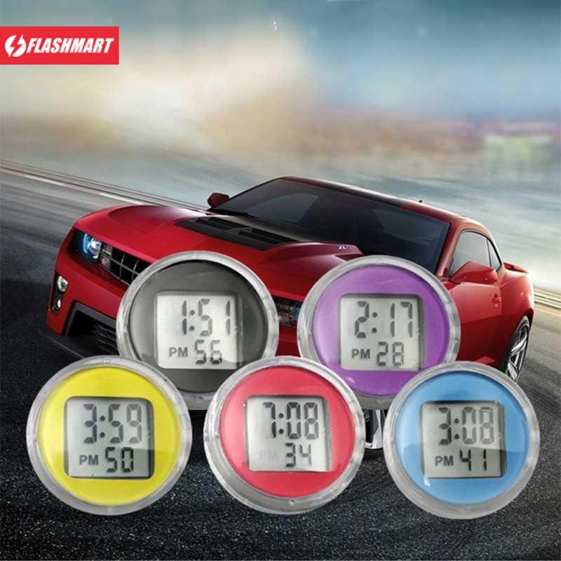 Flashmart Dekorasi Motor Jam Mini Digital Watch Stick-on Clock - 118i