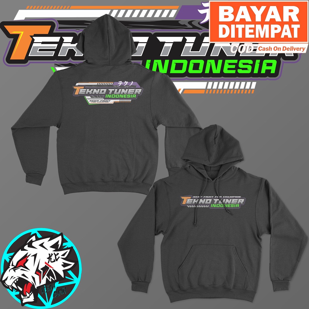 JAKET HOODIE RACING TEKNO TUNER KEEP FIGHT FOR CHAMPION BIG SIZE JUMBO HOODIE TEKNO TUNER