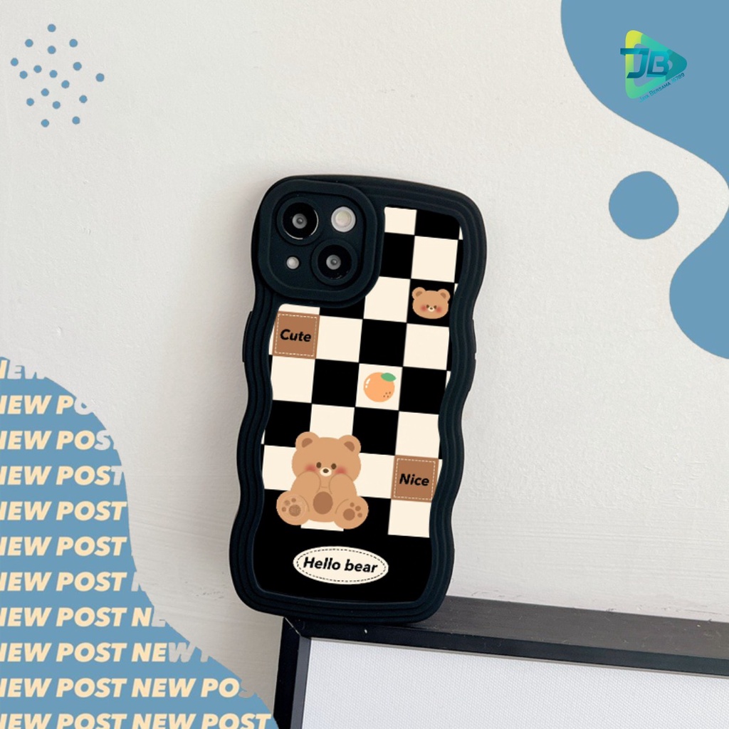 CUSTOM SOFTCASE SILIKON GELOMBANG WAVY CUSTOM HI BEAR AND RABBIT FOR XIAOMI REDMI 4A 4X 5A A1+ 6 6A 8 8A PRO 9 9A 9C 10A 9T 10 5G 2022 10C C40 POCO X3 PRO M3 M5 NOTE 4 4X 5 5A PRIME 7 8 9 10 11 12 PRO JB8263