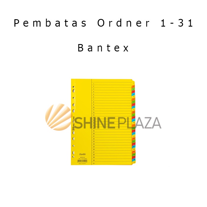 

Pembatas Ordner Bantex Angka 1-31 A4 6052 - Cardboard Index & Divider