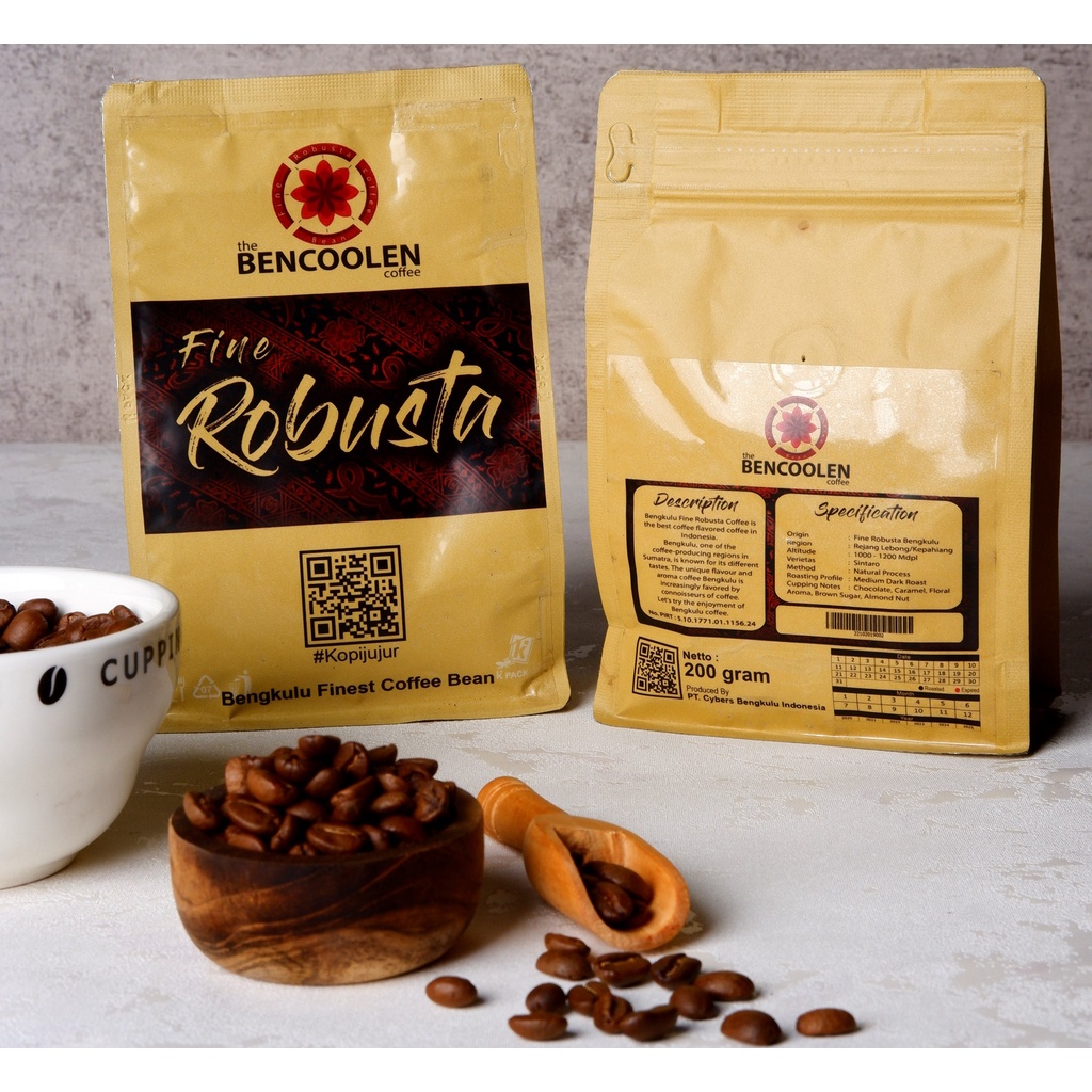 

Bencoolen Coffee Fine Robusta Bengkulu Roasted Beans 200gr
