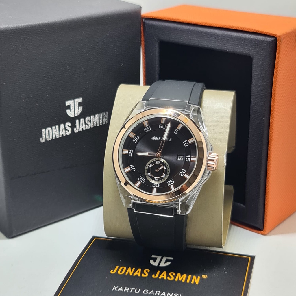 BEST SELLER JAM TANGAN WANITA JONAS JASMIN ORIGINAL ANALOG C110 TALI RUBBER BODY BULAT DM 4.0CM FREE BOX &amp; BATERAI || JAM TANGAN FASHION WANITA JAM TANGAN CEWEK MURAH