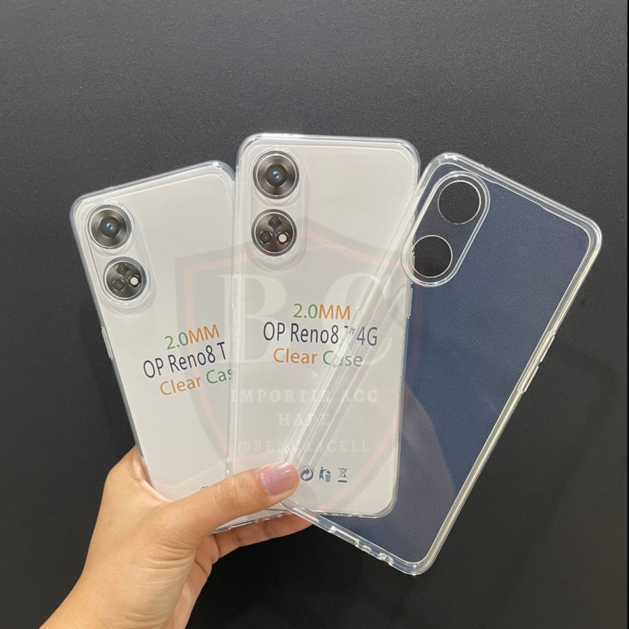 CASE CLEAR HD OPPO RENO 8T 4G/CASING BENING TRANSPARANT 2.0MM