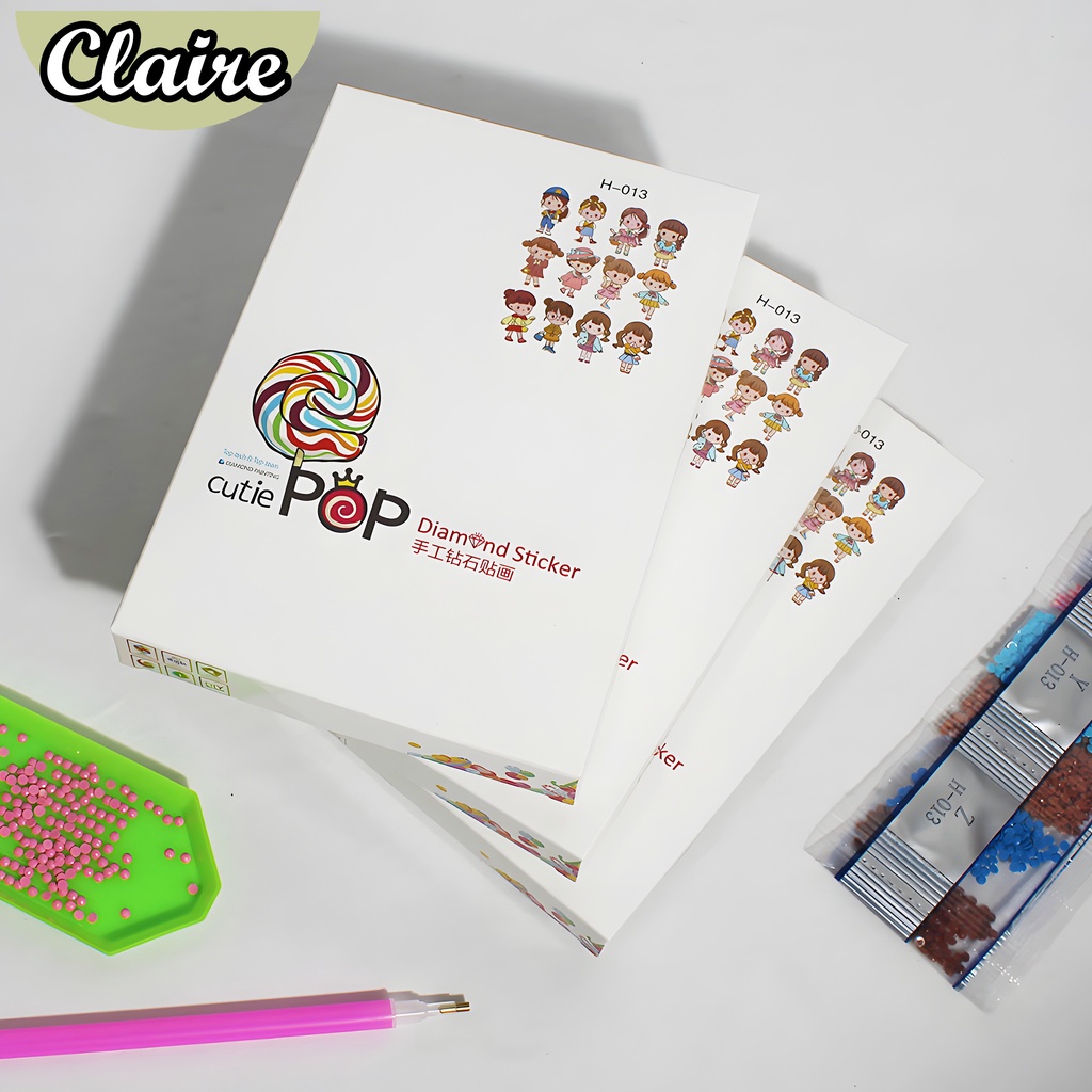 Dimond Sticker Cutie Pop / 12 Stiker Anak / 1 set Manik Manik Diamond