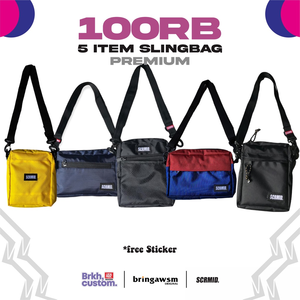 TAS PREMIUM 100 K GET 5 TAS MURAH TAS DISTRO LOKALPRIDE BRKHCUSTOM