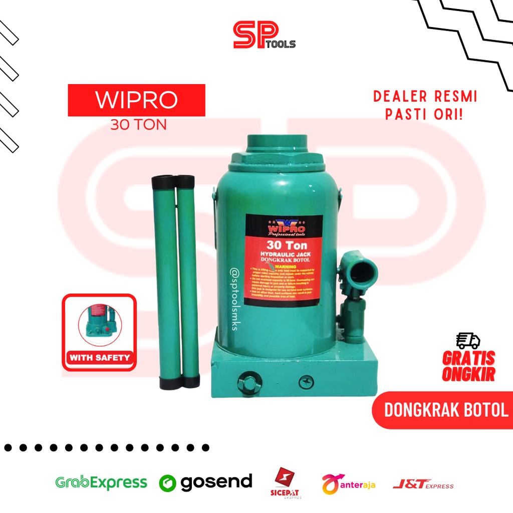 DONGKRAK BOTOL 30TON 30 TON SAFETY HYDRAULIC JACK MOBIL TRUCK WIPRO