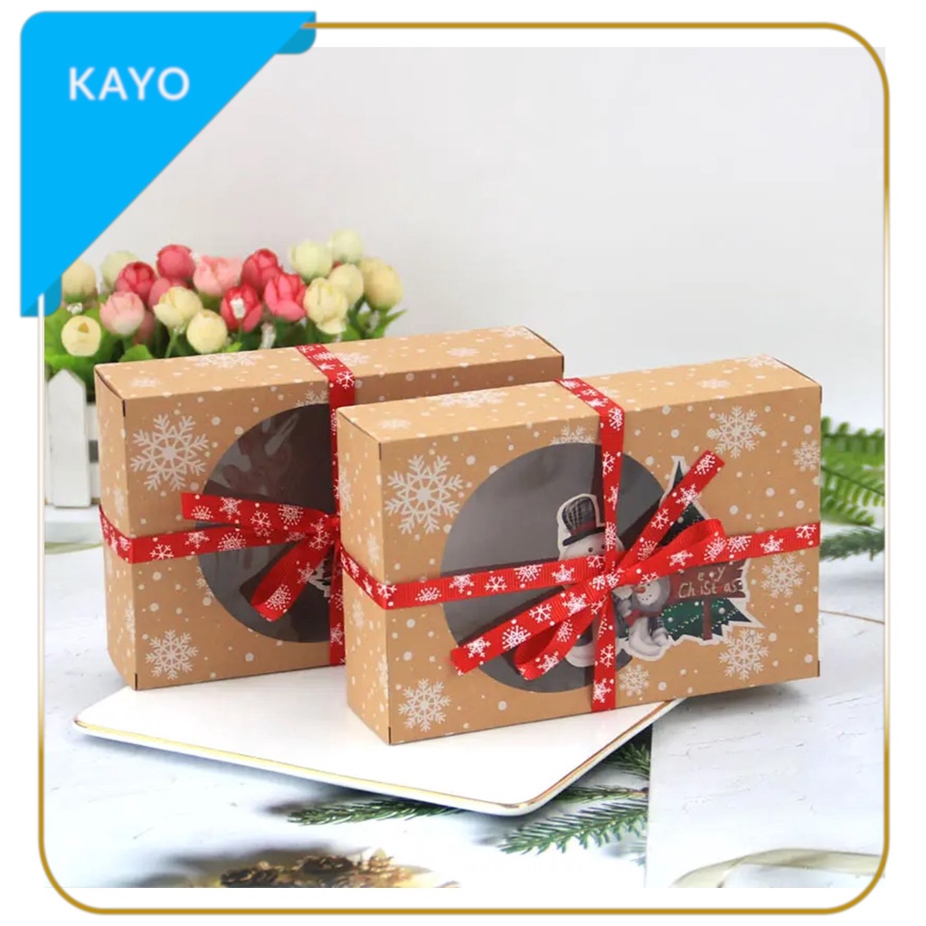 

box mika coklat tema natal packaging hadiah souvenir christmas